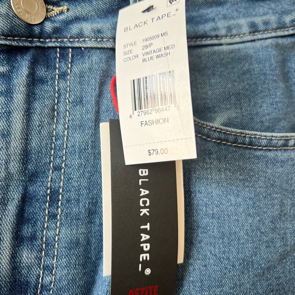 NWT Black Tape_ Blue Skinny Jeans Ankle-Length Tapered | size 29P - Picture 4 of 6